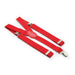 Three Clip Red Suspenders Elastic Polyester