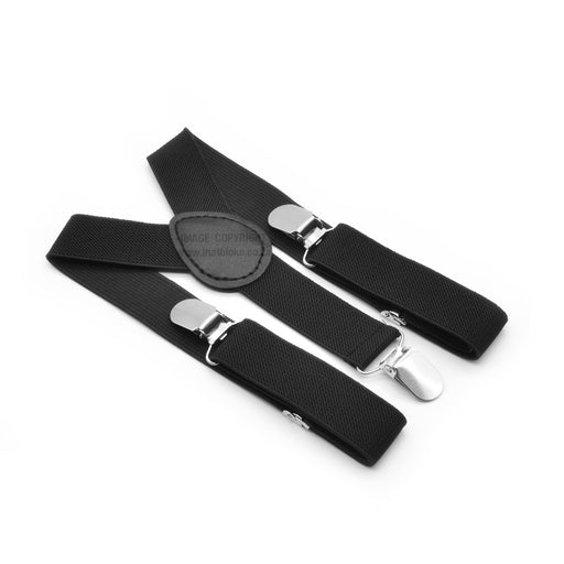 Black Suspenders for Toddlers Elastic Polyester