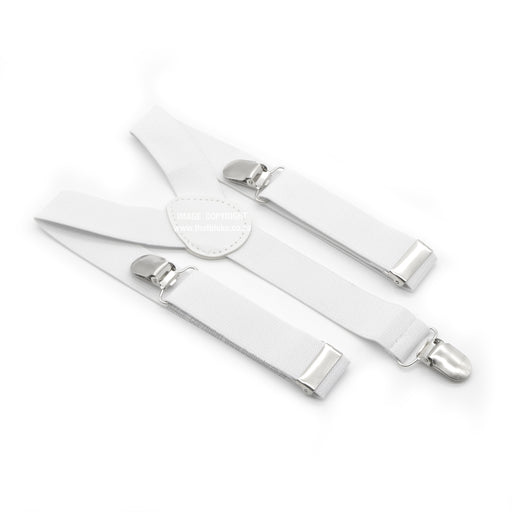 White Suspenders For Toddlers Three Clip Age 1 - 3 Years