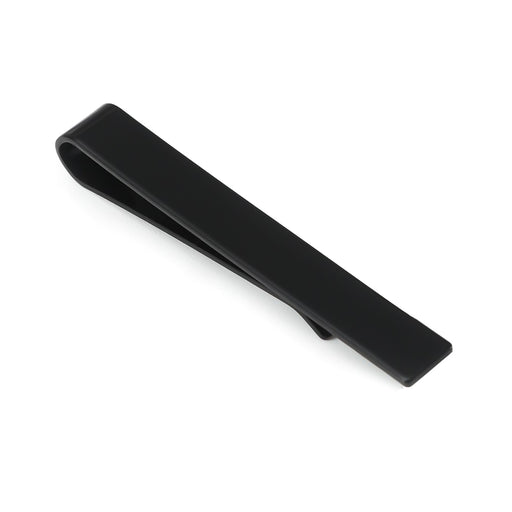 Glossy Black Tie Bar Flat Medium Length Top