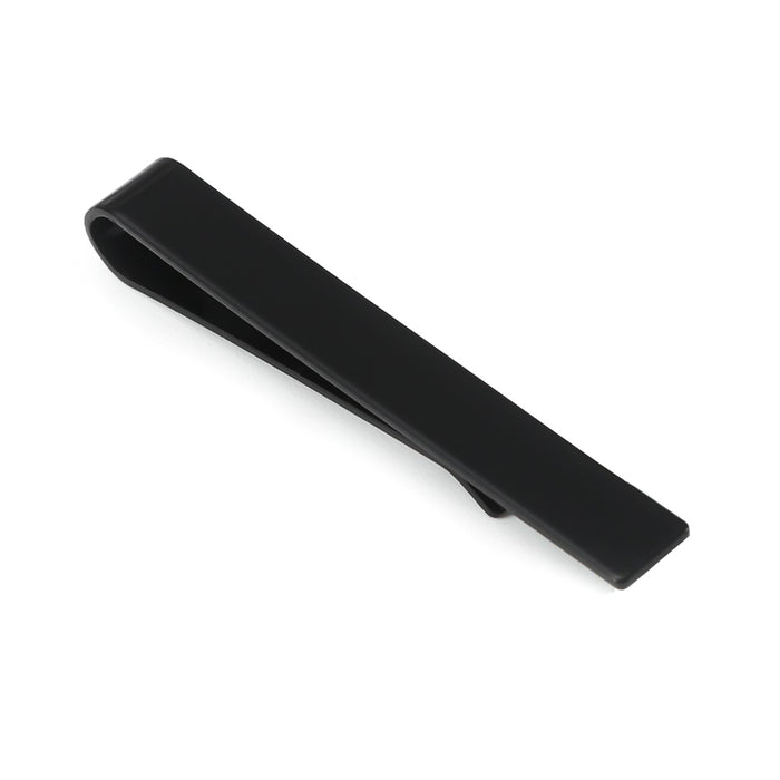 Glossy Black Tie Bar Flat Medium Length Top