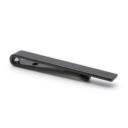 Black Tie Bar Short Powder Coated Image Side Front View
