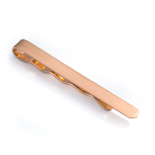 Brushed Long Thin Rose Gold Tie Bar