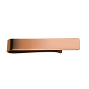 Rose Gold Tie Bar Short Wide Stainless Steel Top View