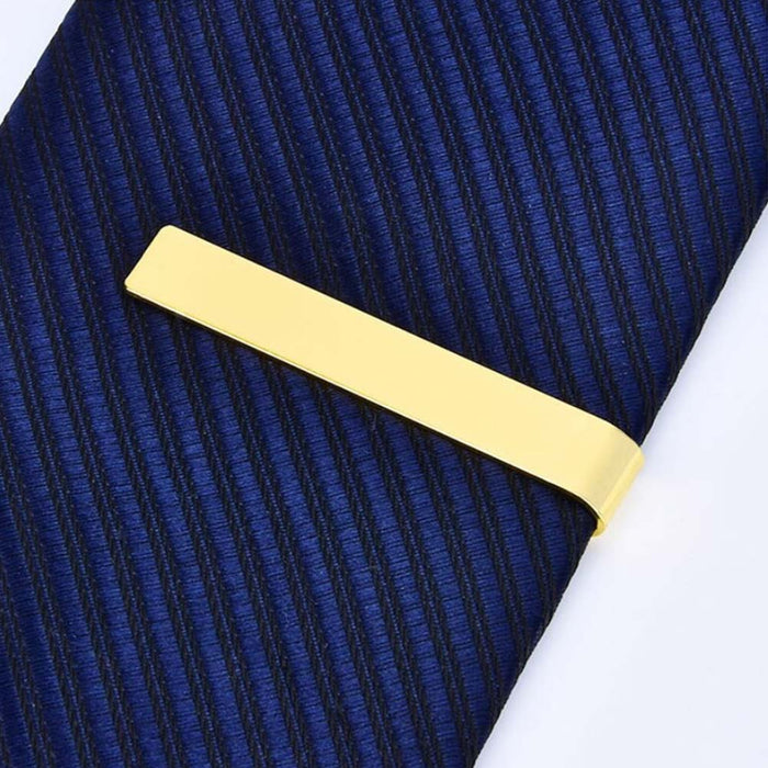 Tie Bar - Short Semi-Wide Glossy (Gold)