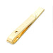 Short Glossy Gold Tie Bar Square Edges Bottom Image