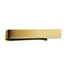Glossy Gold Tie Bar Short Wide Stainless Steel Top View