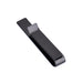 Semi-Wide Short Tie Bar Gunmetal Black Stainless Steel Bottom View