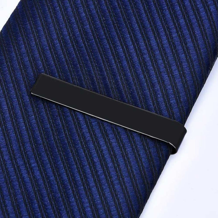 Tie Bar - Short Semi-Wide Glossy (Gunmetal Black)