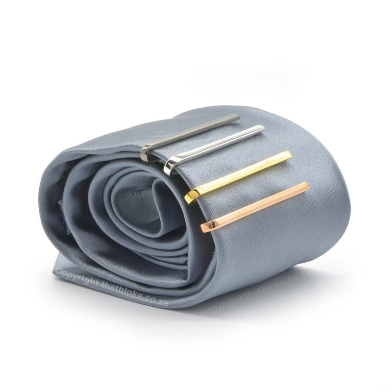 Tie Clip Extra Short Medium Length Image On Tie Display