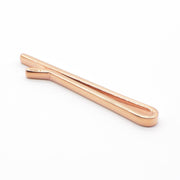 Rose Gold Tie Clip Extra Short Medium Length Image Back Side