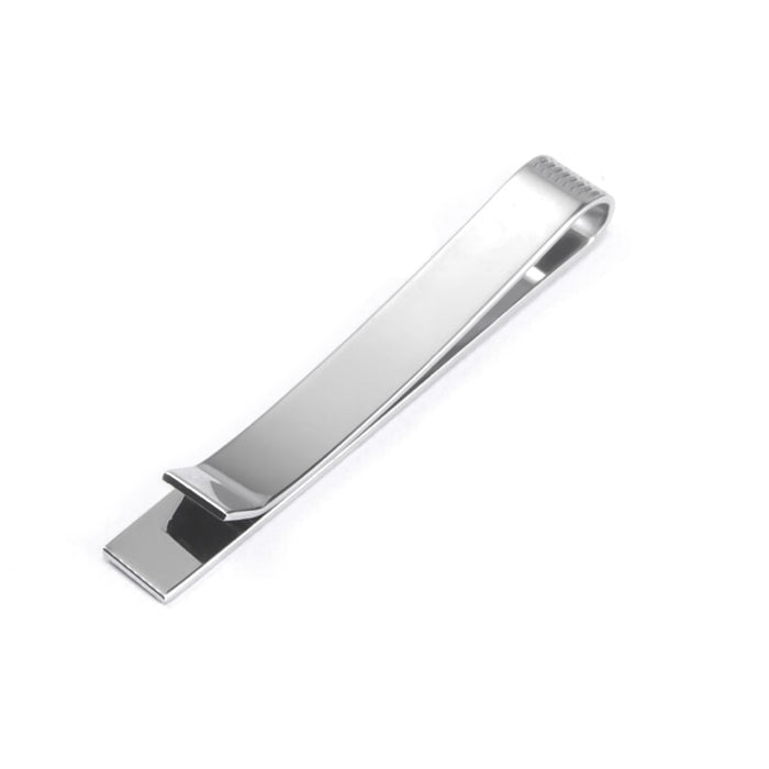 Tie Bar - Silver Brushed Wide (Long)