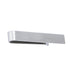 Semi-Wide Short Brushed Tie Bar Stainless Steel Top View