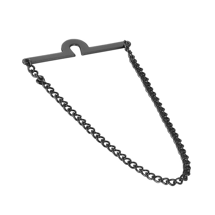 Gunmetal Black Tie Chain For Men Side view