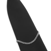 Silver Tie Chain For Men On Tie