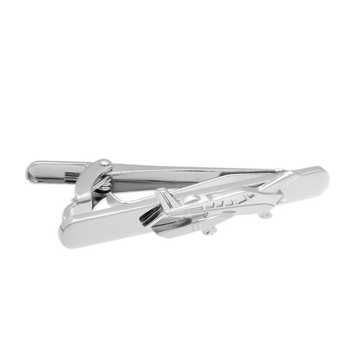 Tie Clip - Airplane Monoplane (Silver)