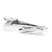 Airplane Tie Clip Monoplane Silver View Front