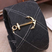 Gold Anchor Tie Clip On Tie Display
