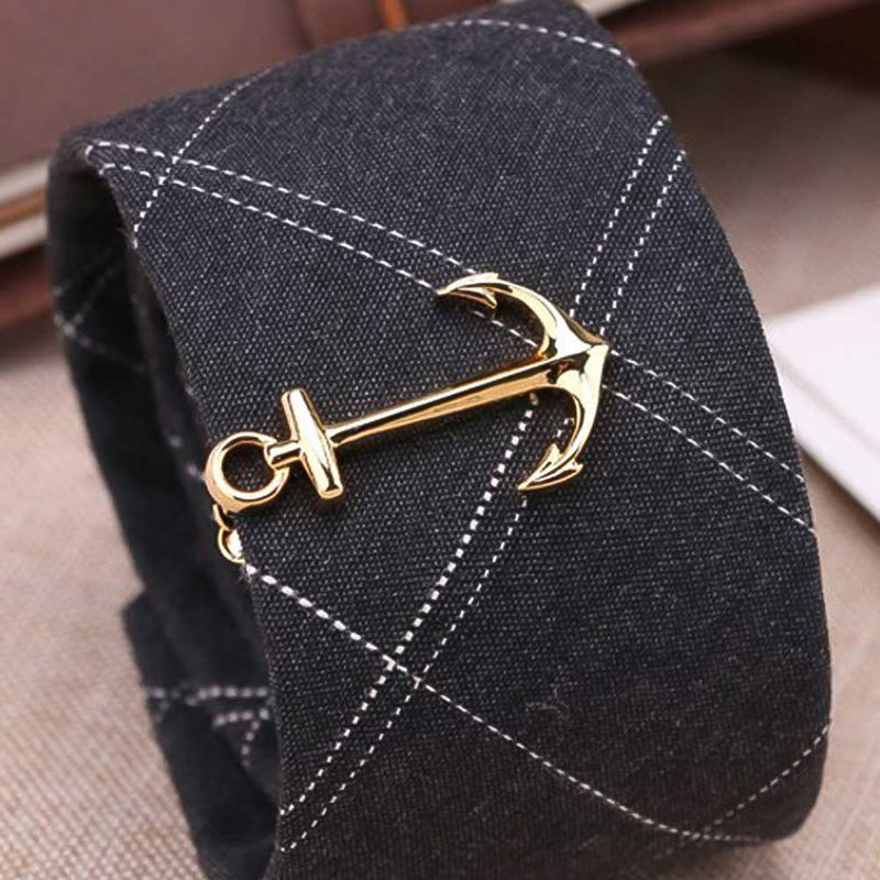 Gold Anchor Tie Clip On Tie Display