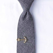 Gold Anchor Tie Clip On Tie