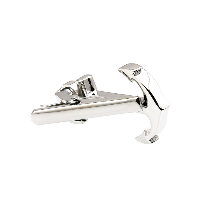 Silver Anchor Tie Clip Bottom Image