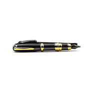 Ballpoint Pen Tie Clip Black Gold Image Front