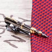 Ballpoint Pen Tie Clip Silver Gold Image On Tie