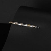 Ballpoint Pen Tie Clip Black Gold Image On Dark Tie