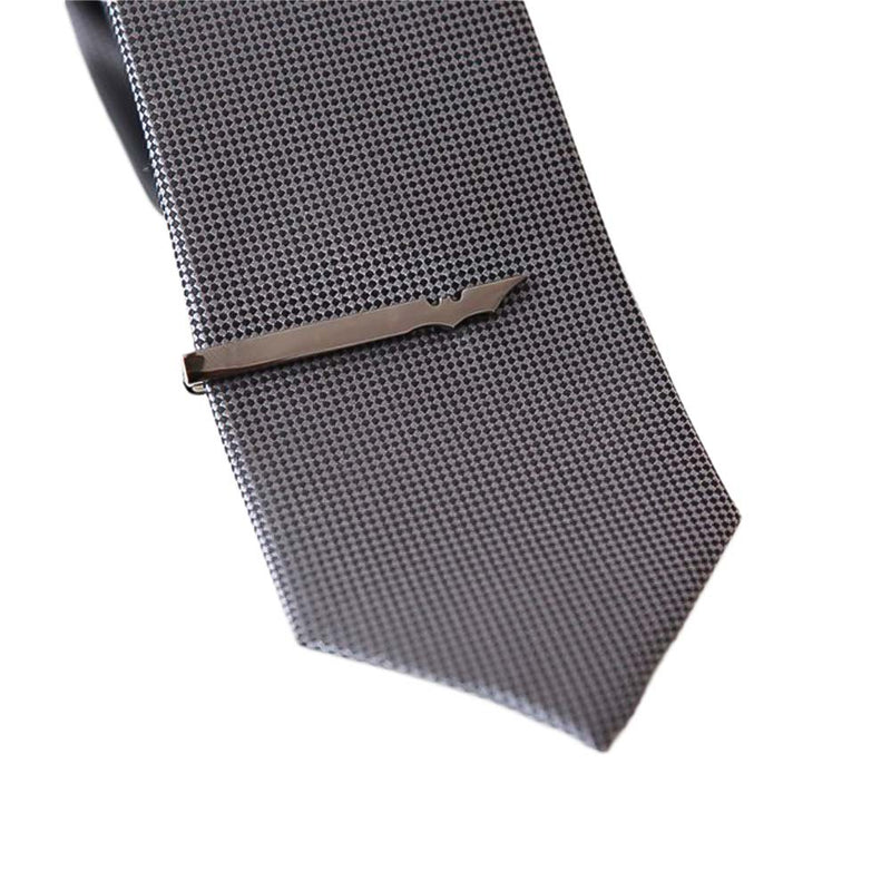 Batman Tie Clip Wing Gunmetal Black On tie