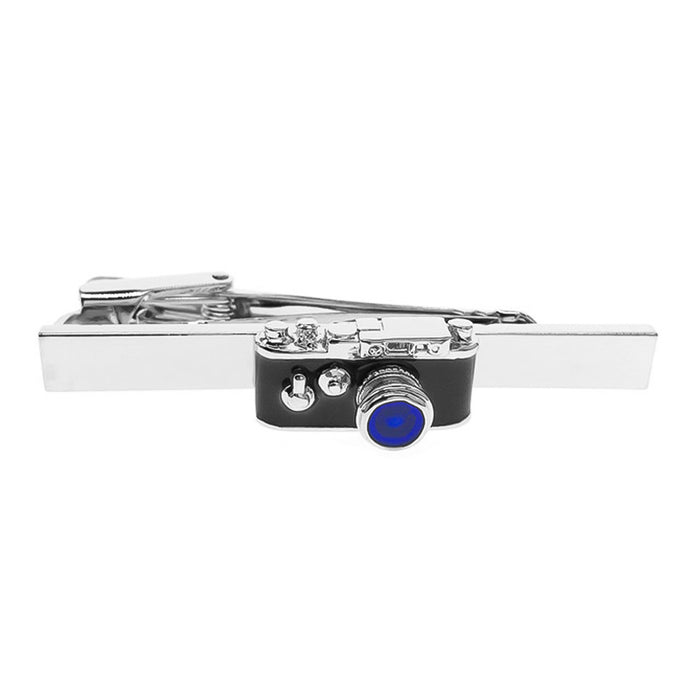 Photography Camera Tie Clip Silver Front