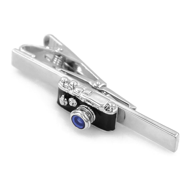 Photography Camera Tie Clip Silver Top