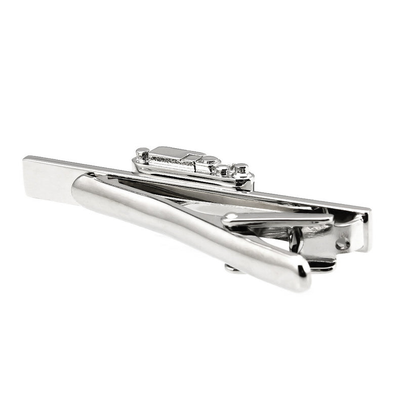Photography Camera Tie Clip Silver Back