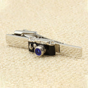 Photography Camera Tie Clip Silver Display