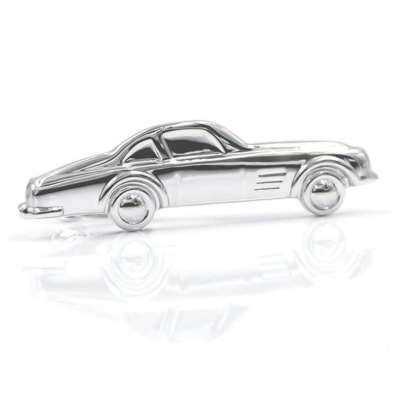 Car Tie Clip Classic Vintage Silver Front Image