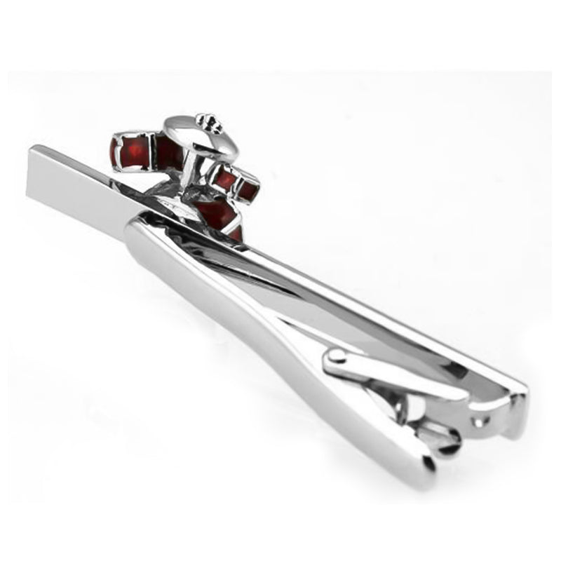Tie Clip - Music Drum Set 6cm (Silver)