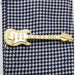 Electric Guitar Tie Clip Gold Image On Tie