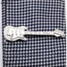 Electric Guitar Tie Clip Silver Image On Tie