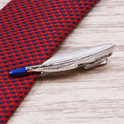 Silver Feather Tie Clip On Tie Image