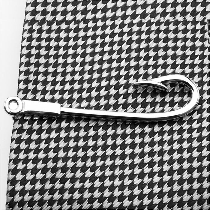 Tie Clip - Fish Hook (Silver)