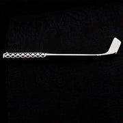 Flat Golf Tie Clip Silver On Tie