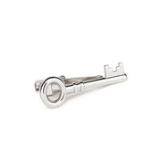 Door Key Tie Clip Silver Image Front