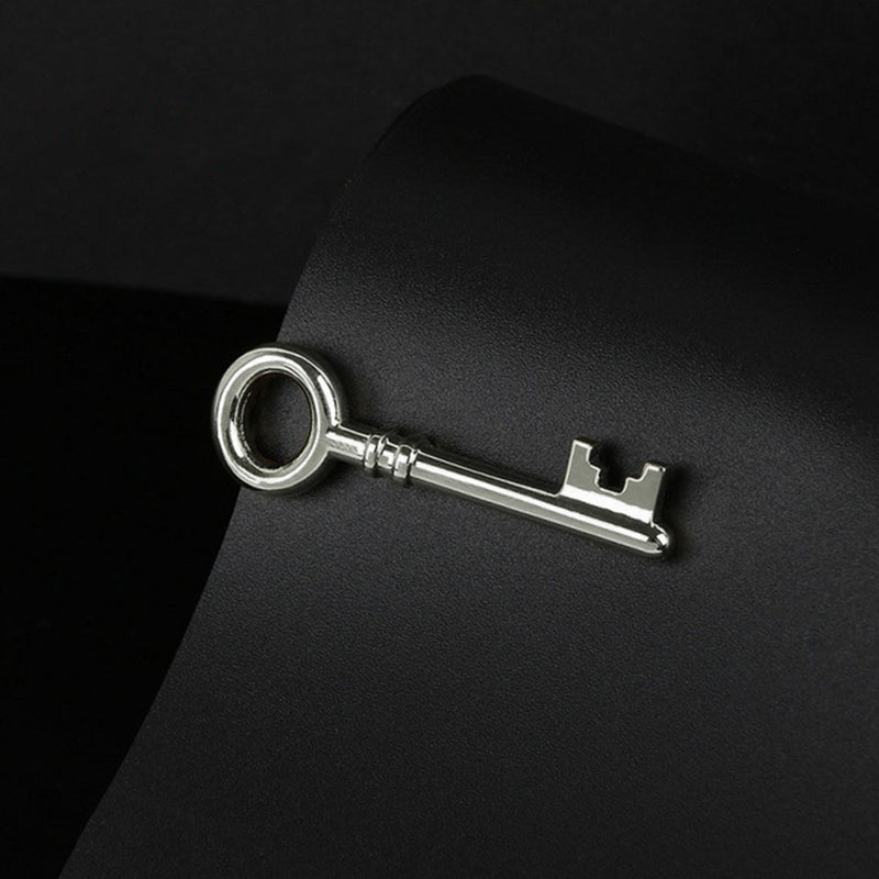 Door Key Tie Clip Silver Image On Tie