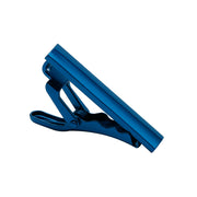 Metalic Blue Tie Clip Extra Short Top