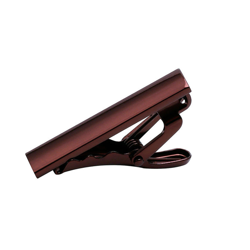 Metallic Brown Tie Clip Extra Short Side