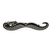 Curled Moustache Tie Clip Gunmetal Black Image Front