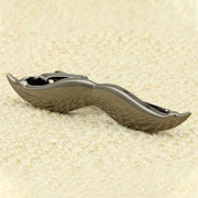 Moustache Tie Clip Gunmetal Black Image Display Front