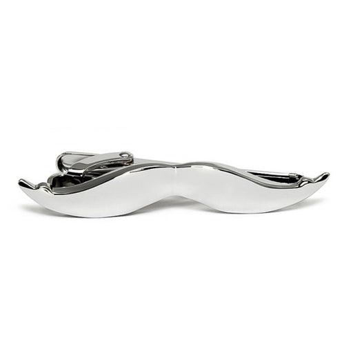Moustache Tie Clip Silver Image Front