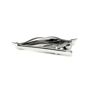 Moustache Tie Clip Silver Image Back