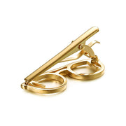 Reading Glasses Tie Clip Gold Bottom Image