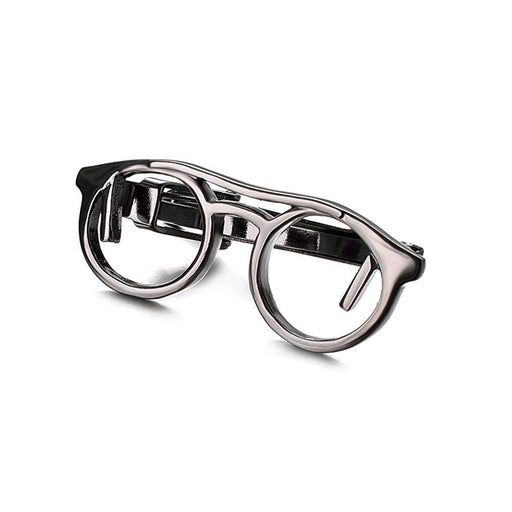 Reading Glasses Tie Clip Gunmetal Black Angle